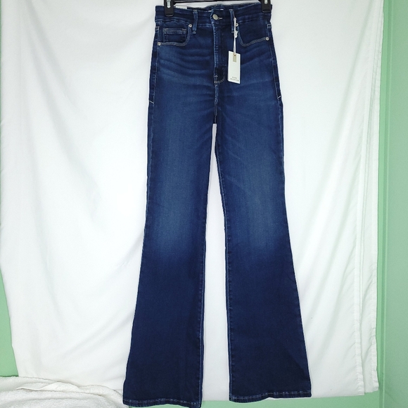 GOOD AMERICAN High Rise Slim Fit Bootcut Jeans Size 6 (NWT) - Picture 1 of 16